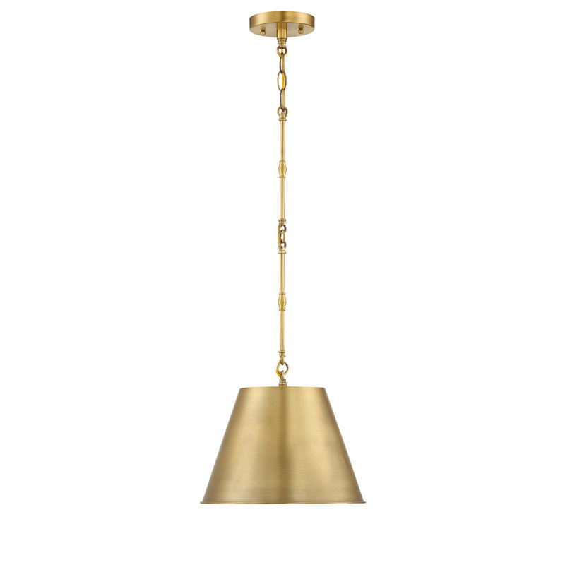 Luminaire suspendu à intensité réglable Presley, Laiton chaleureux, H 8,5 po x l 12 po P 12 po