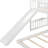 Twin Over Bunk Bed In White, Equipped With Slide And Reversible , Solid Pine Frame Material, Space - Saving For Bedrooms, Gray Style Decoration, 18 Support Slats White Built Side Installable