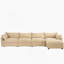 Canapé modulaire en L, canapé avec 1 repose-pieds mobile, coussins, canapé modulaire confortable avec tiroir de rangement sous chaque siège, chenille-1089284252-1089284251