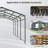 12x21 Metal Heavy Duty Carport Outdoor Canopy Large Garage With Galvanized Steel Roof And Frame For Driveway Car,truck