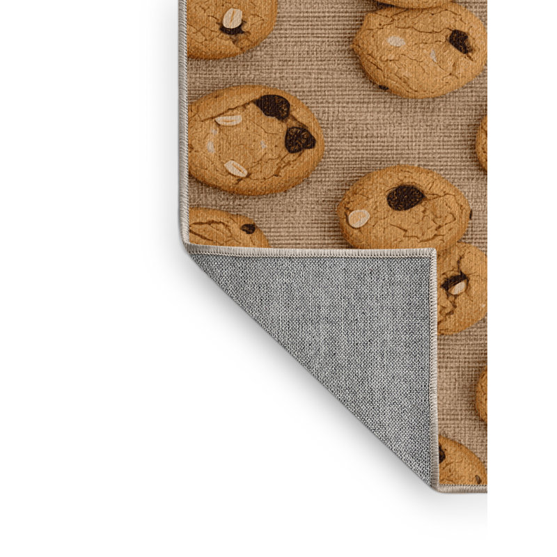 Washable Oatmeal raisin cookies Desserts Area Rug, Rectangle 2' x 3'