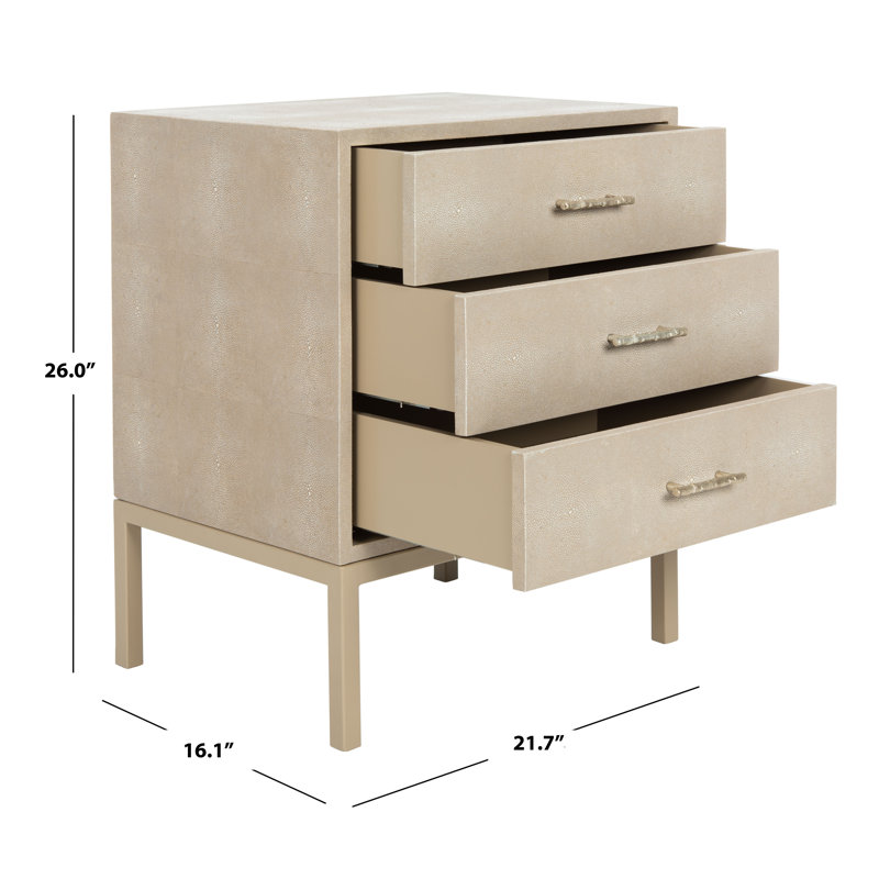 Commode 3 tiroirs Bello, Naturel
