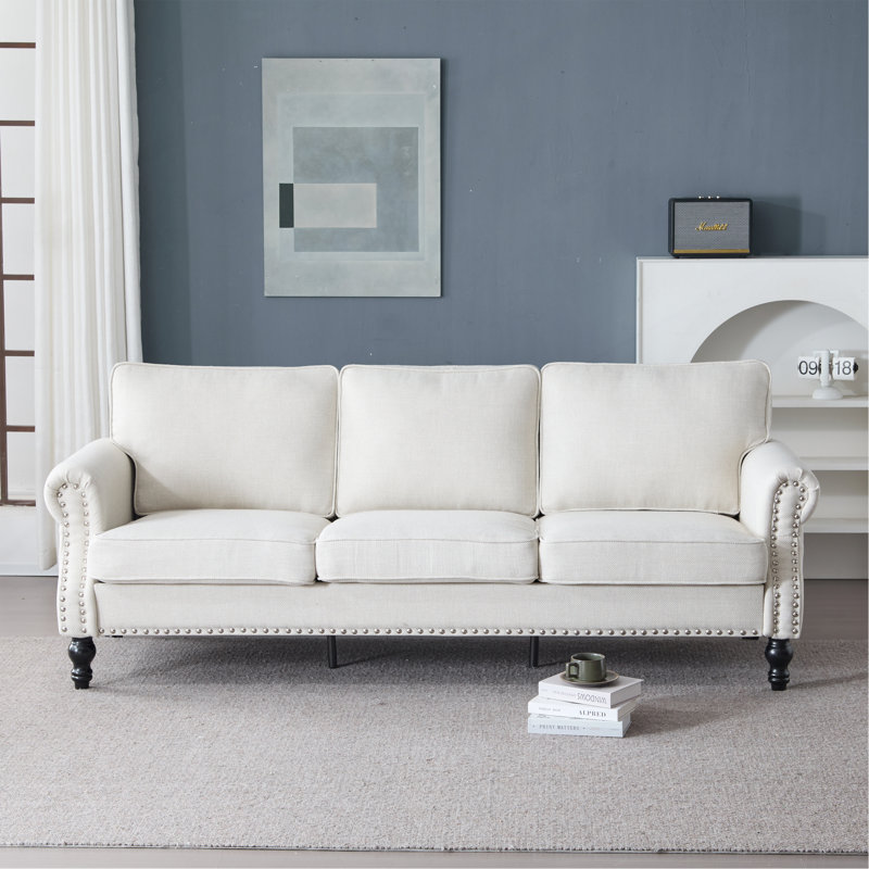 Canapé Ginta, H 34,25 po x l 82,68 po x P 32,28 po, Beige