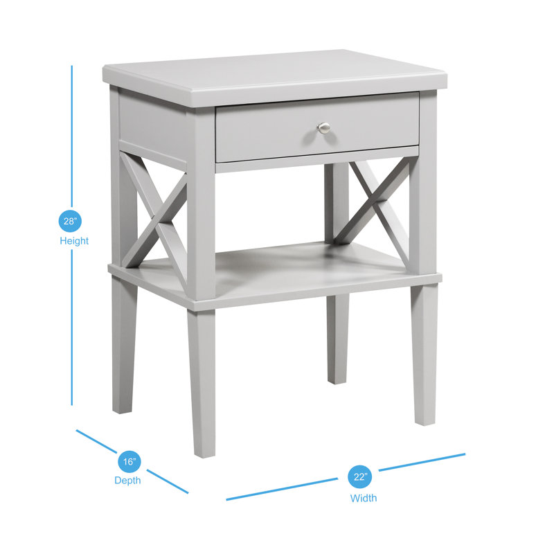 Table de bout Table de chevet moderne, Gris