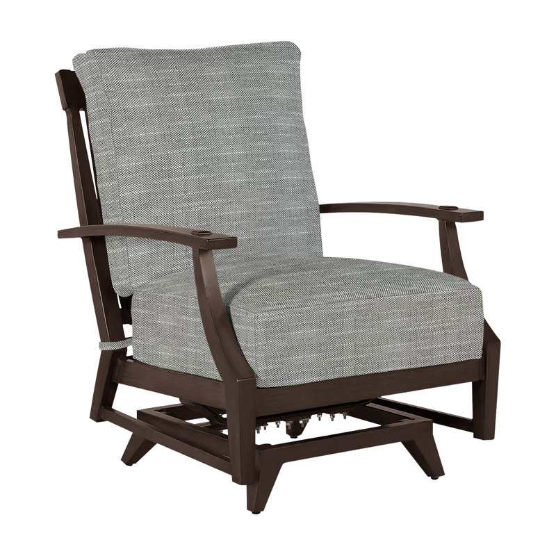 Méridienne Croquet Aluminium Spring - Acajou, No Welt + Standard Fill, InsideOut® Rollo ‑ lin argent, Acajou