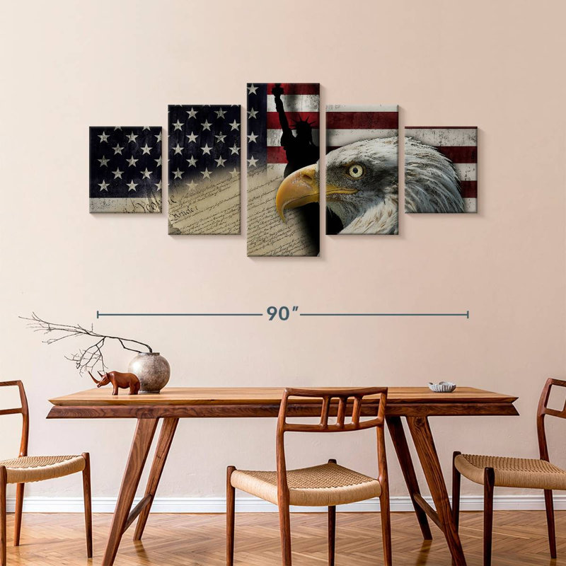 Symboles américains, H 42 po x l 92 po