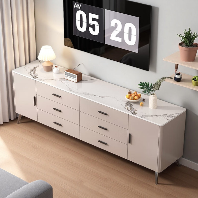 Meuble télé simple et élégant kaki