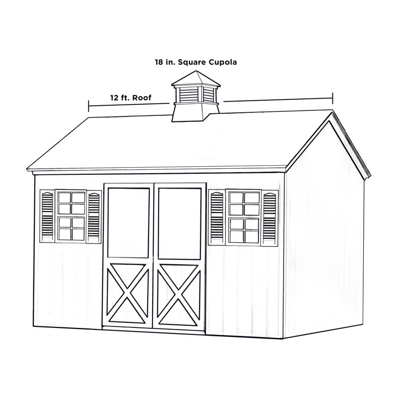 Manchester White Vinyl Cupola with Copper Finial