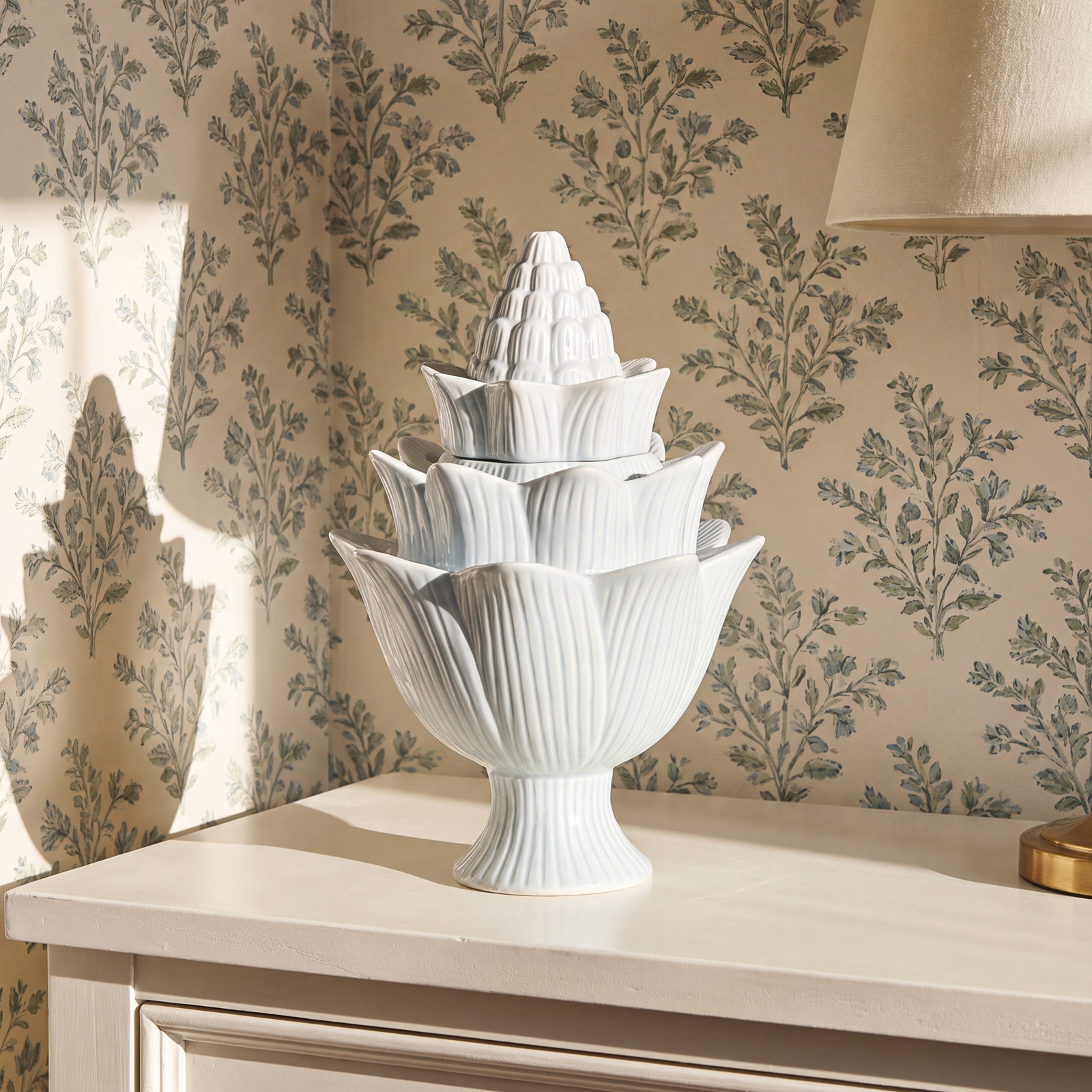 9.25'' Handmade Ceramic Table Vase, Light Blue