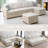 6-piece Off-white Sackcloth  Sofa Bed