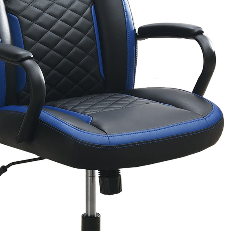 Fauteuil président Kavani, Noir / bleu