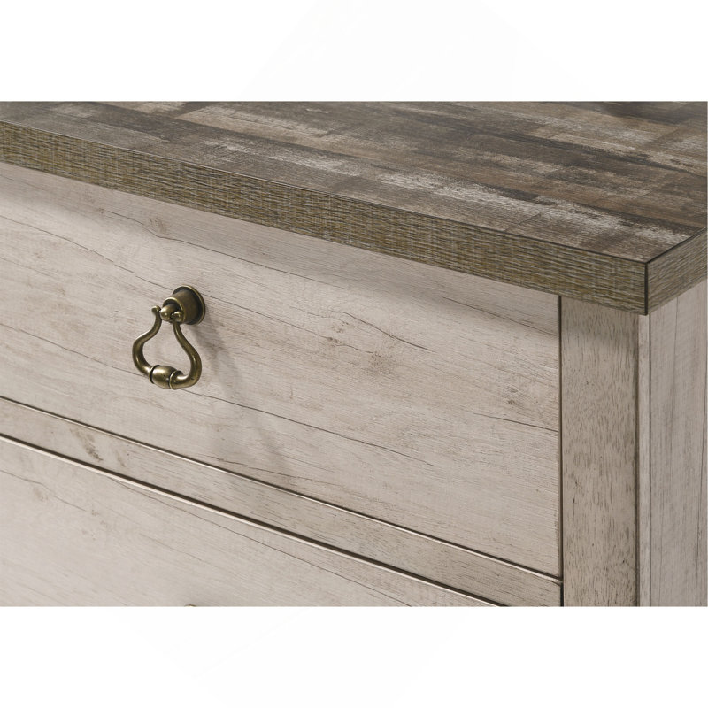 Commode 6 tiroirs style vieilli 1 pièce Cottage