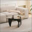 Petite table basse de style campagnard Mid-Century moderne en bois, noir-130020427-130020429