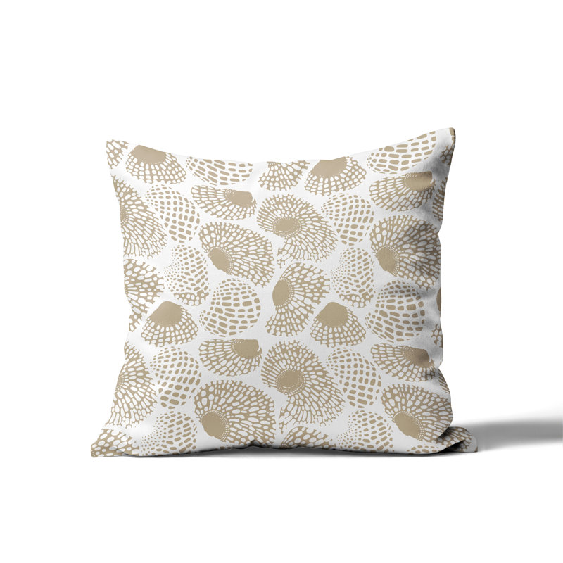 Barnon Reversible Throw Pillow, Beige, 16"H x 16"W