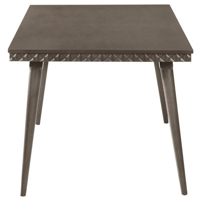 Dark Brown Rectangular Wood Dining Table