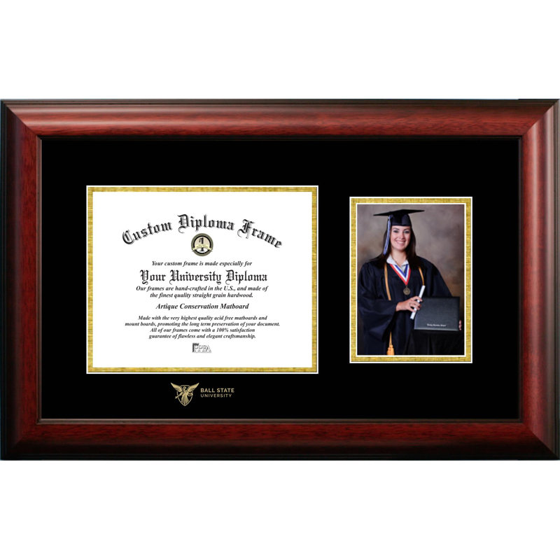 Cadre photo à diplôme en relief boule state university, 5 po x 7 po; 8 po x 10 po