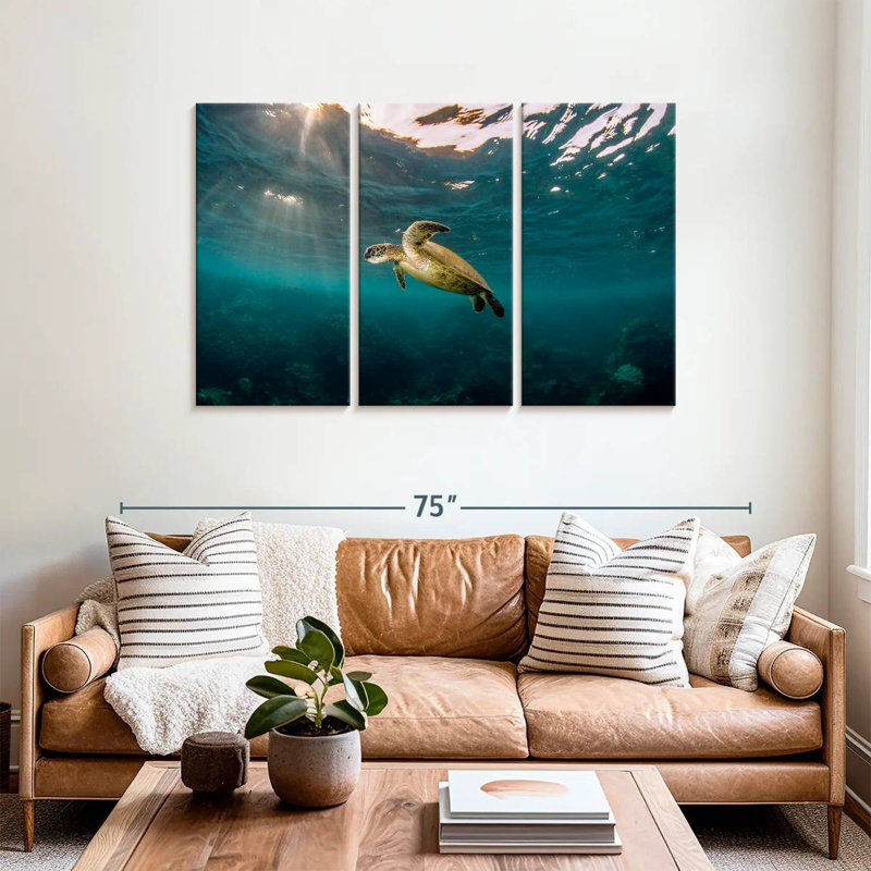 Ningaloo Reef Sea Turtle, 36" H x 57" W