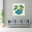 Art mural contemporain plante en pot-1050923952