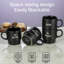 Be Happy Stackable Stoneware Coffee Mug Set with Rack