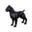 Pitbull Facet Sculpture, Matte Black