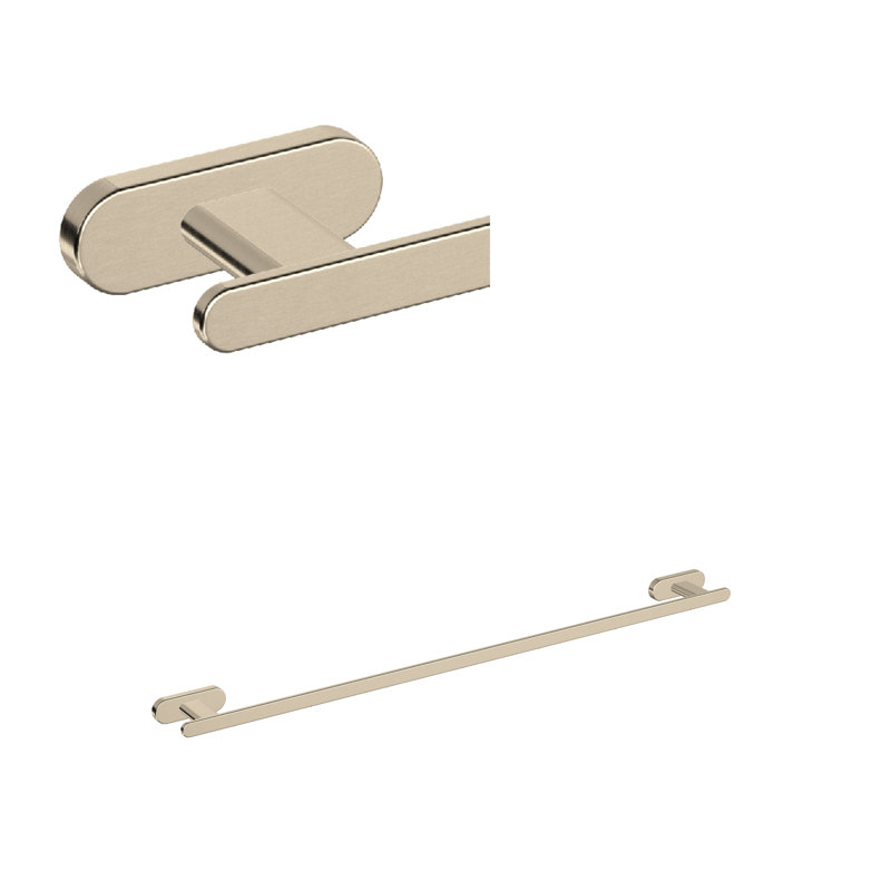 Miscelo™ 24" Towel Bar, 1" H x 26.56" W x 2.25" D, Satin Nickel