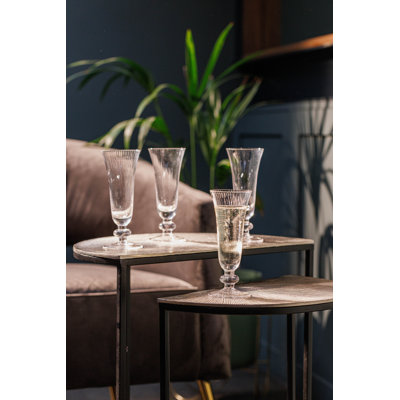 Mikasa Salerno Crystal Champagne Flute Glasses, 170ml
