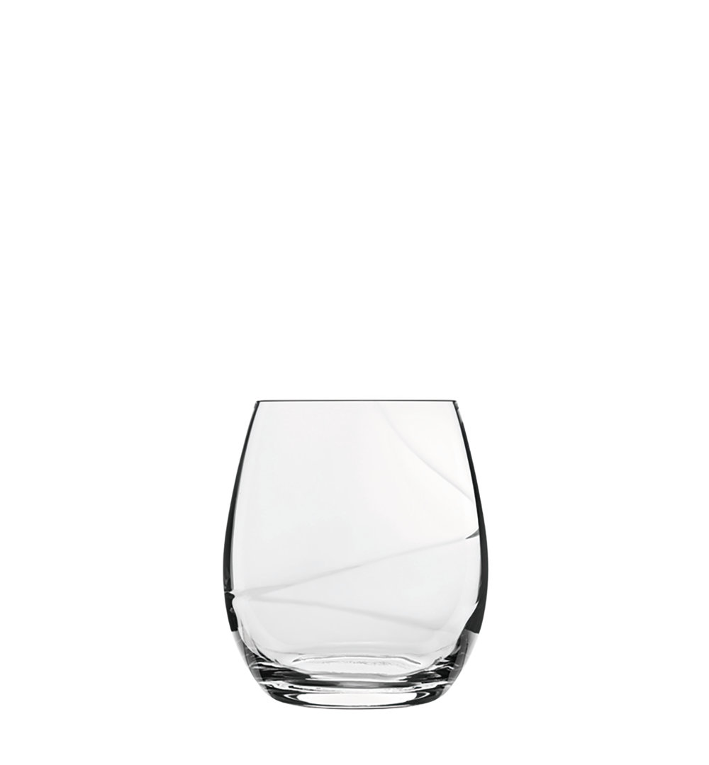 Aero 13.5 oz. Stemless Wine Multipurpose Glasses (Set of 6) Luigi Bormioli