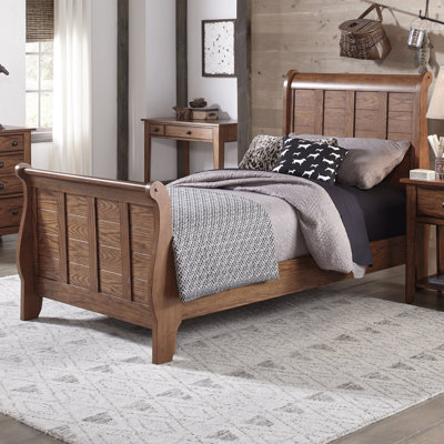 Grandpas Cabin Solid Wood Sleigh Bed -  Liberty Furniture, LFI175-YBR-FSL