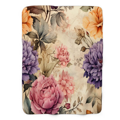 Edgy Florals - Couverture de qualité supérieure 1 pièce