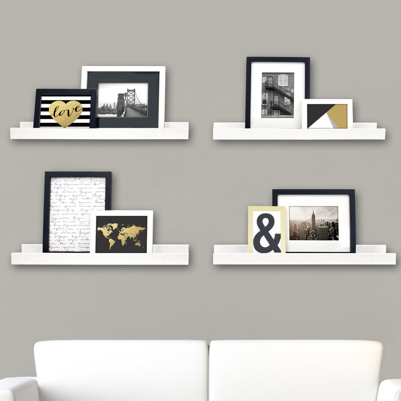 Tablette murale 4 pièces Drea, Blanc