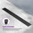 24 In. Stainless Steel Linear Shower Drain With Square Pattern Drain Cover In Matte Black-116730935