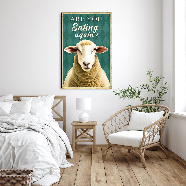 Be Ewe Brown And Rainbow Sheep 5x7 Canvas Print / Canvas Art by