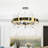 24'' Pearl Black Modern Chandelier with Adjustable Hanging Height for Dining Room, Kitchen, Foyer – Integrated LED Light