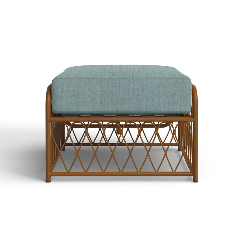 Repose-pieds d'extérieur avec coussin Cane, Toile spa Sunbrella®