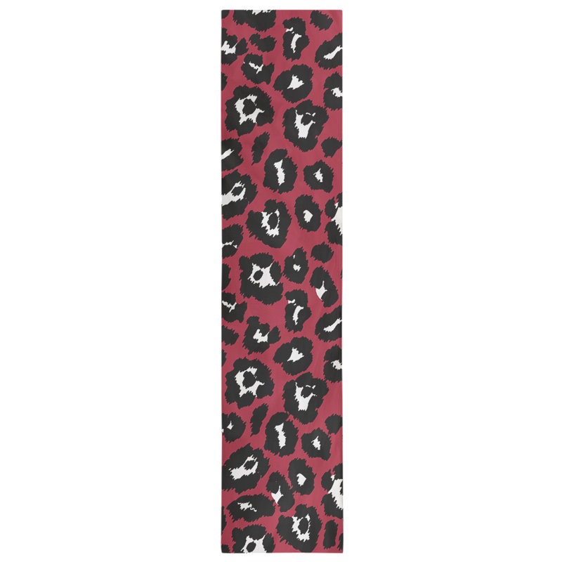 Chemin de table à imprimé animal, 72 po x 16 po, Pink/Black/White