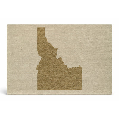Idaho State Silhouette — Landscape Canvas Wall Art