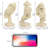 3 Pcs Thinker Statue, Silence Is Gold Abstract Art Figurine, No Hear No See No Speak Modern Home Resin Sculptures Decorative Objects Decor For Home Office Bookshelf Desktop(Sandstone)-122453666