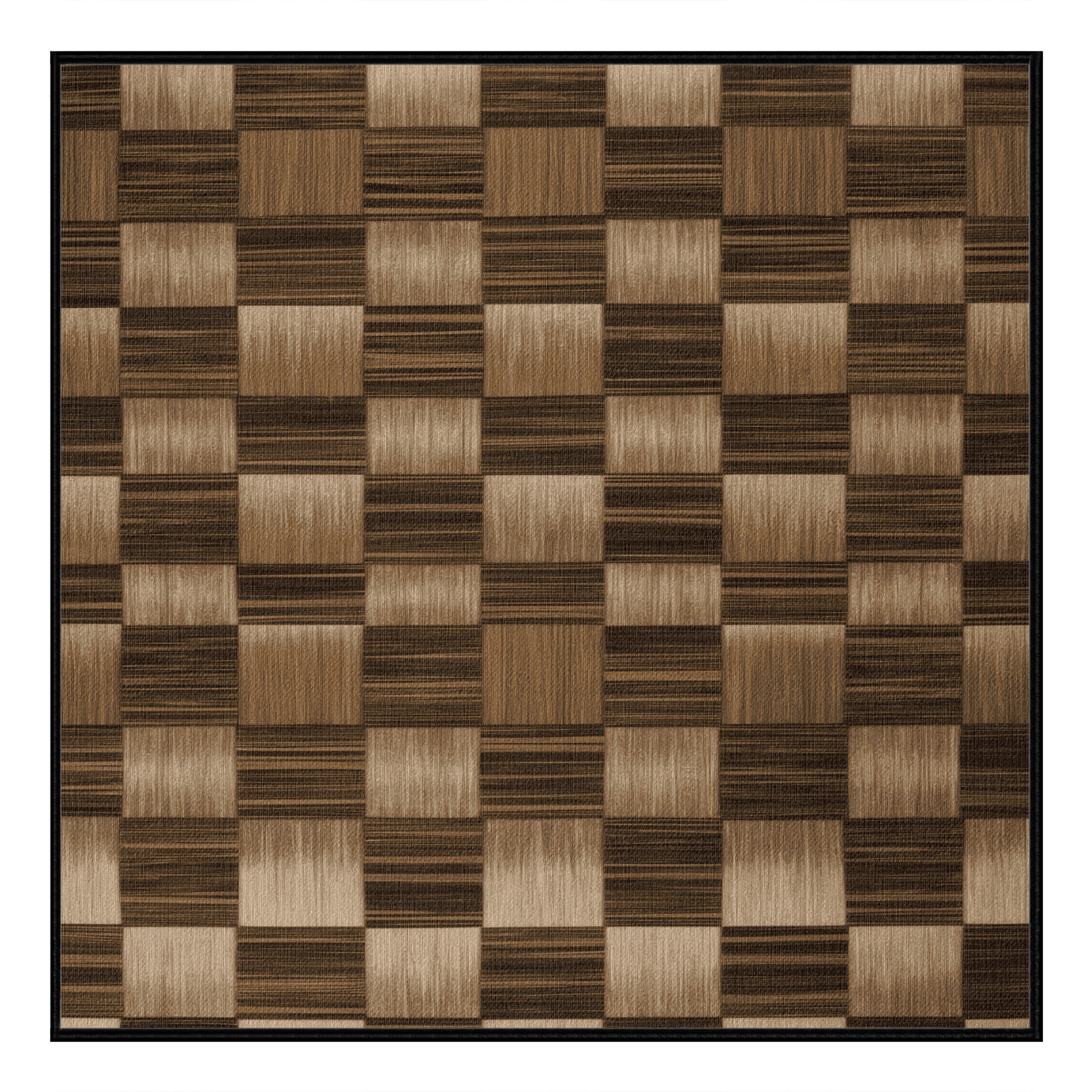 Hokku Designs Machine Washable Checkered Brown Area Rug | Wayfair