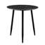 Table d'appoint 3 de style contemporain avec attrait en pierre frittée noire et pieds de tables gigognes en métal