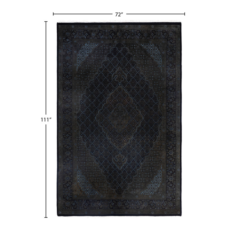 Overdyed One-of-a-Kind 6' 0" X 9' 3" Hand Knotted Area Rug