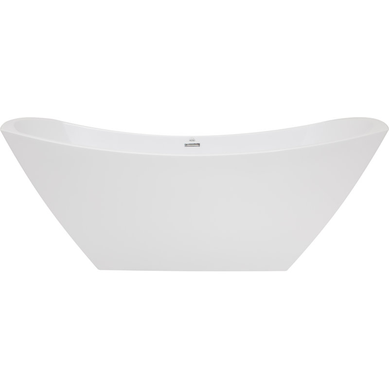 Denali 70'' L Freestanding Soaking Bathtub, Matte White