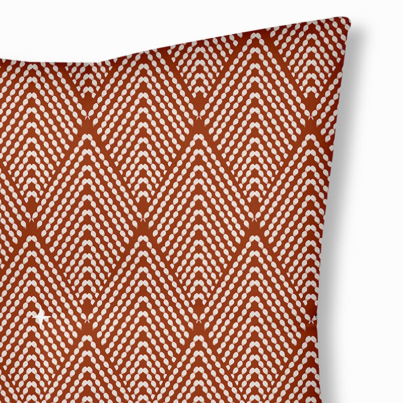 Geometric Reversible Throw Pillow, Rust, 26" x 26"