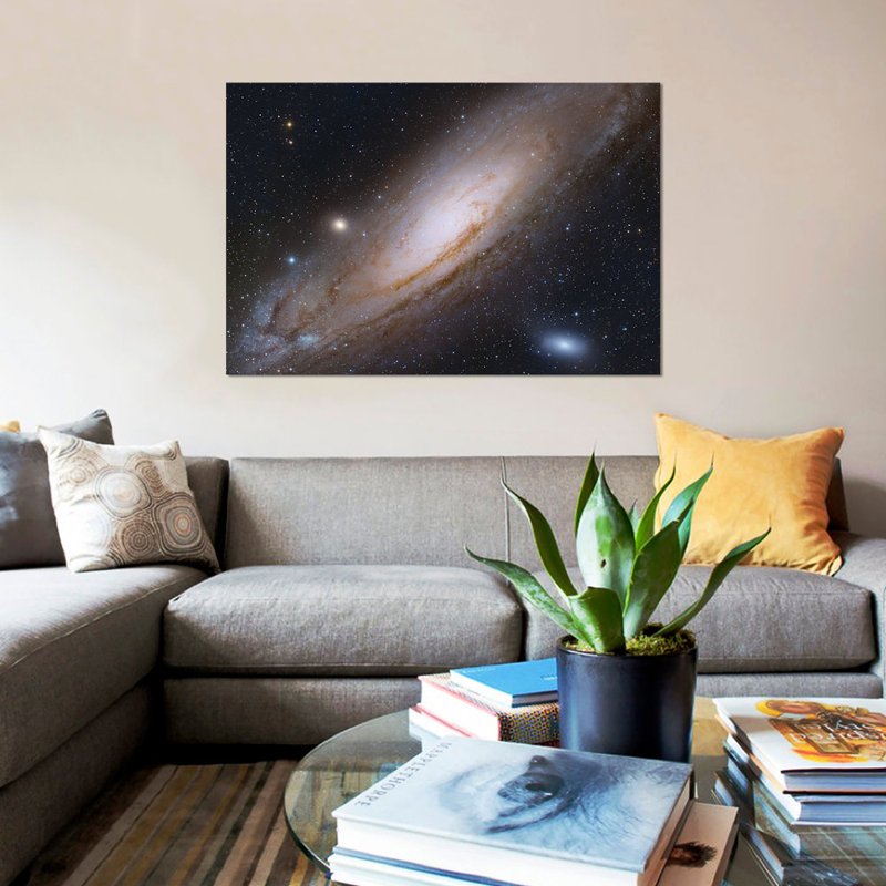 « m 31, andromeda galaxy iv », reproduction d’impression sur toile, H 26 po x l 40 po x P 1,5 po, Toile tendue, Pas de tapis
