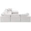 Canapé modulaire réversible en velours de large de 160 po avec repose-pieds Issah-87141512