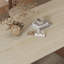 Beige-blanc + brun demi-cercle fritté pierre + solide + table de salle à manger en bois manufacturé-133256397