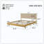 Cadre de lit plateforme en bois d'hévéa de qualité supérieure avec tête de lit incluse, lit Mid Century Modern-862011895-862011898