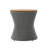 Azure Modern Coastal 17.5" Round Patio End Table with Wood Top & PE Wicker Hourglass Base-124178216