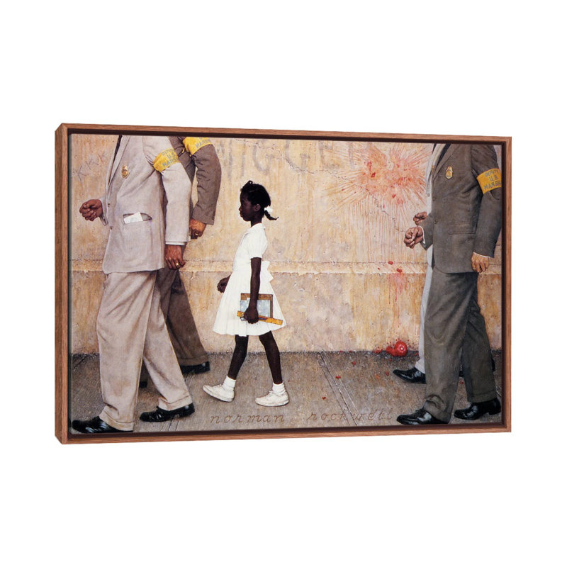 Le problème que nous vivons tous (Ruby Bridges) par Norman Rockwell - impression, H 40 po x l 60 po, Toile encadrée