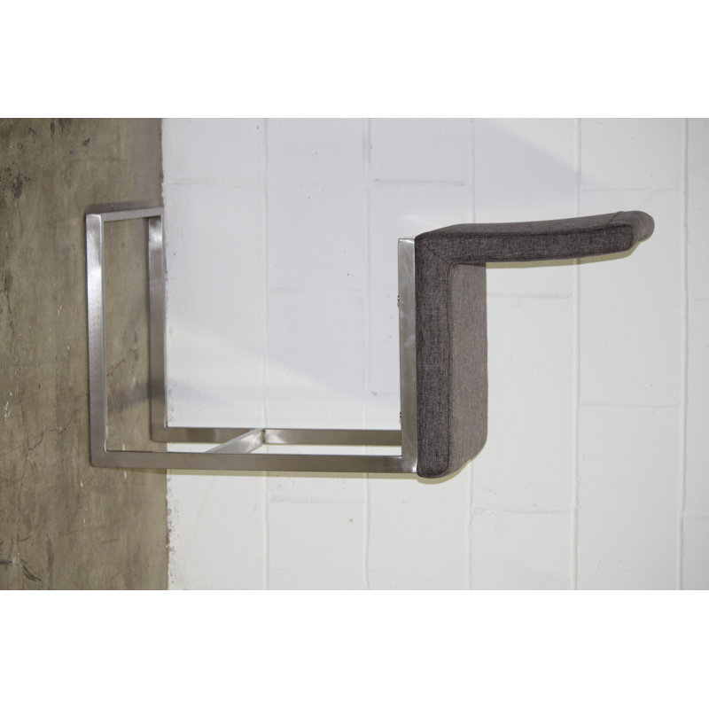 Upholstered Counter Stool with Metal Frame