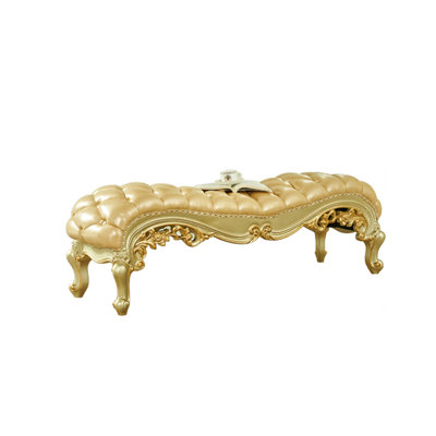 Genuine Leather Upholstered Bench